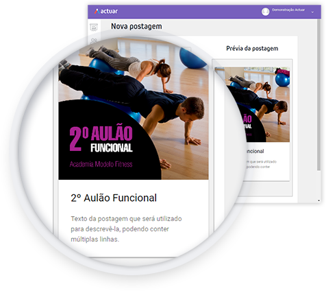 Postagens diretamente na tela do seu aluno